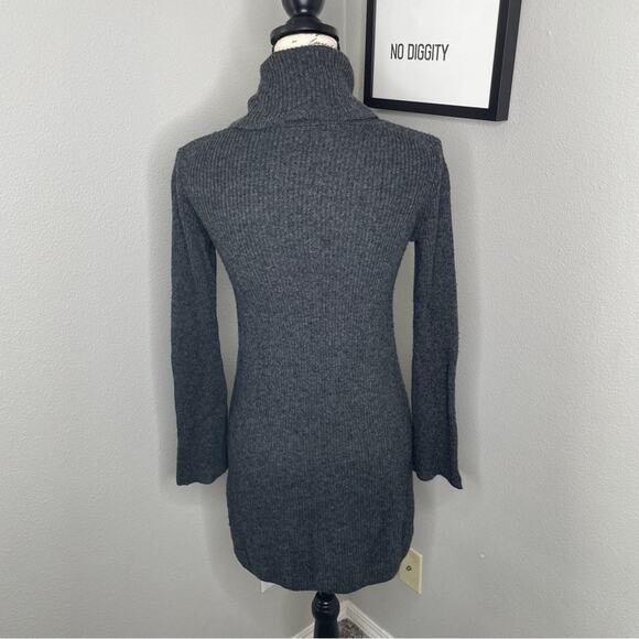 Madewell Bell-sleeve Turtleneck Sweater-Dress Gray | XS - Picture 4 of 7